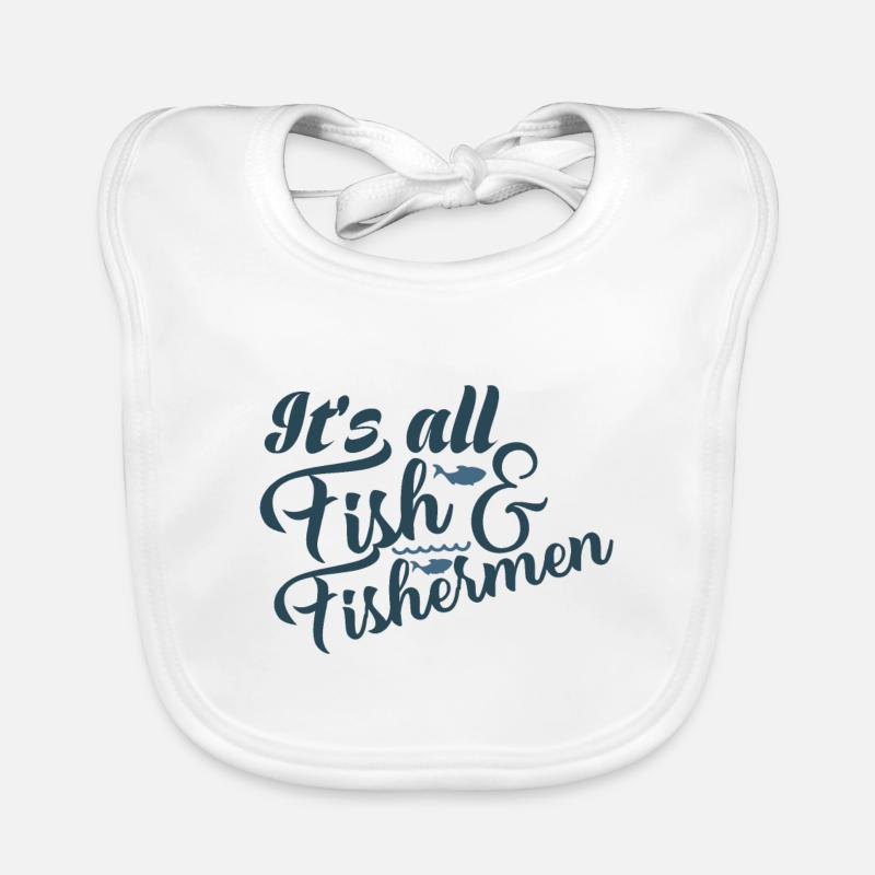 C'est tout pêcheur de poisson - Bavoir bio Bébé - blanc