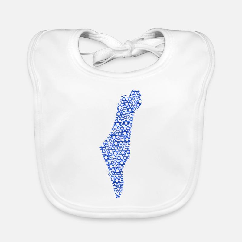 Israel - Baby Bio-Lätzchen - Weiß