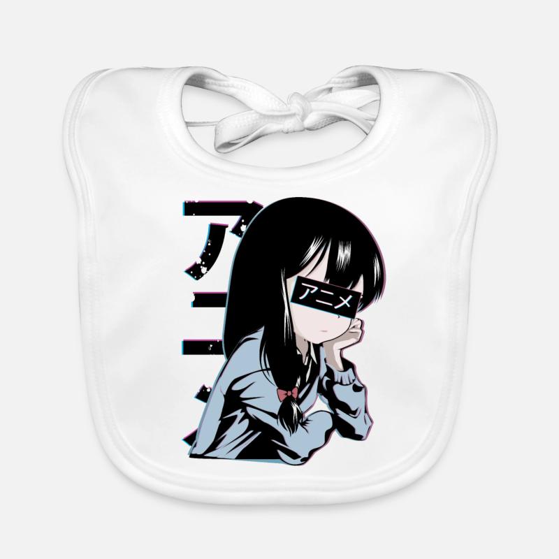 Anime Schulmädchen Baby Bio-Lätzchen