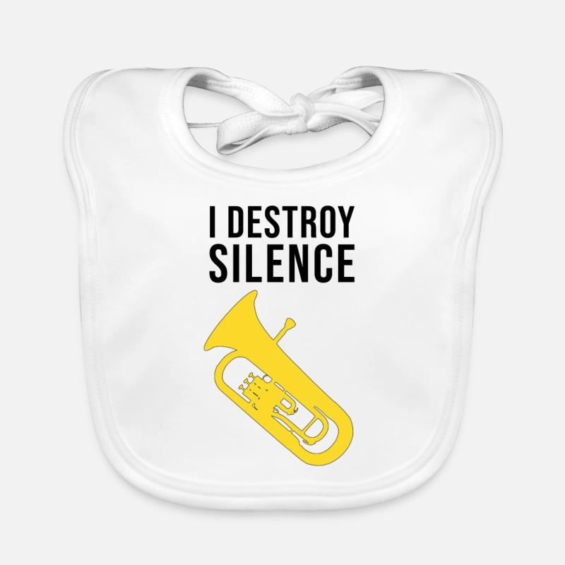 Euphonium - I DESTROY SILENCE Baby Bio-Lätzchen