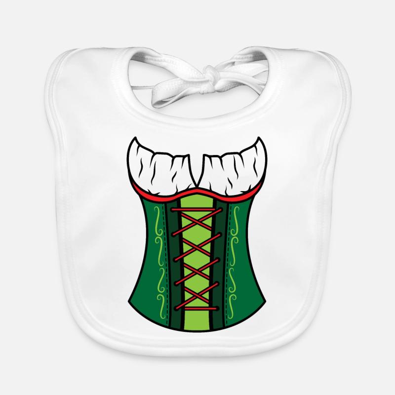 Dames Dirndl München Beieren Bio-slabbetje voor baby's