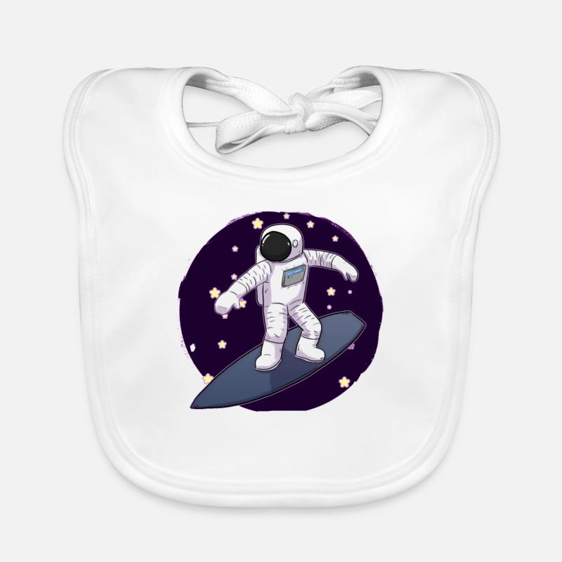 Astronaute surf Bavoir bio Bébé