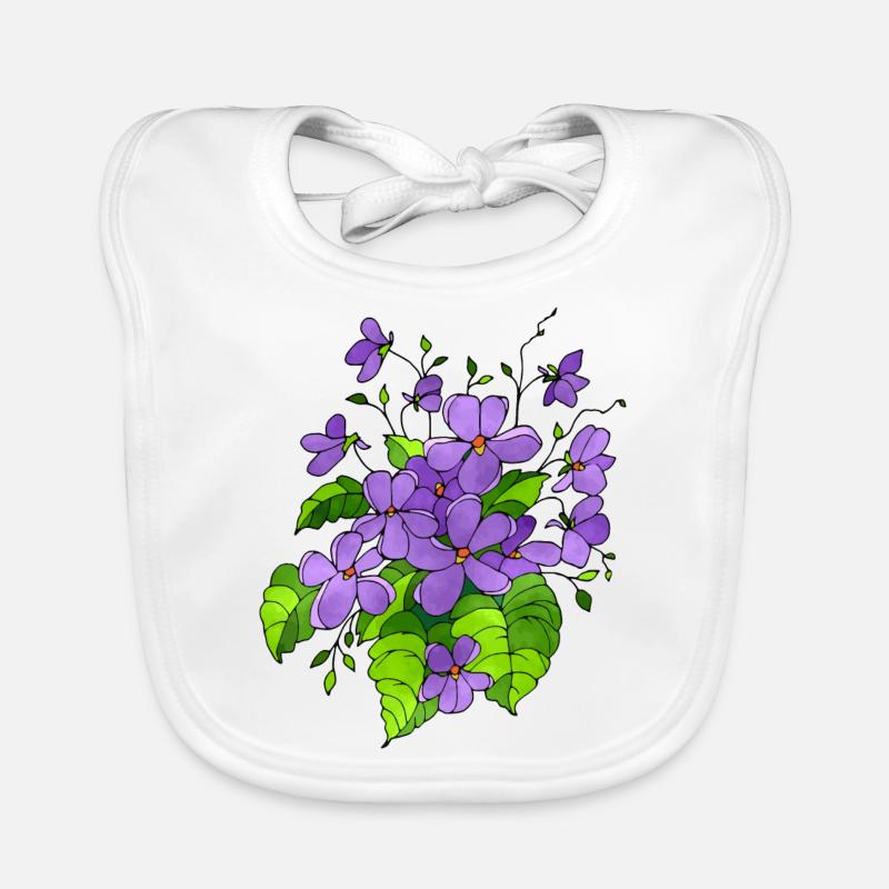 Bouquet de fleurs Bavoir bio Bébé