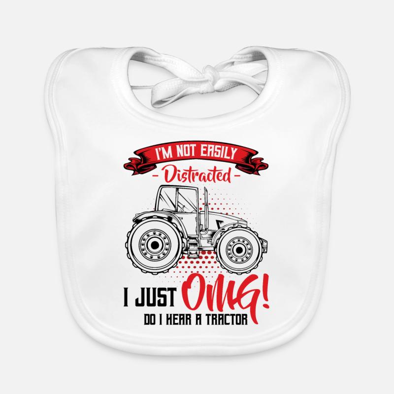 Traktoren Lustige Sprüche Cool Bauer Geschenkidee Baby Bio-Lätzchen