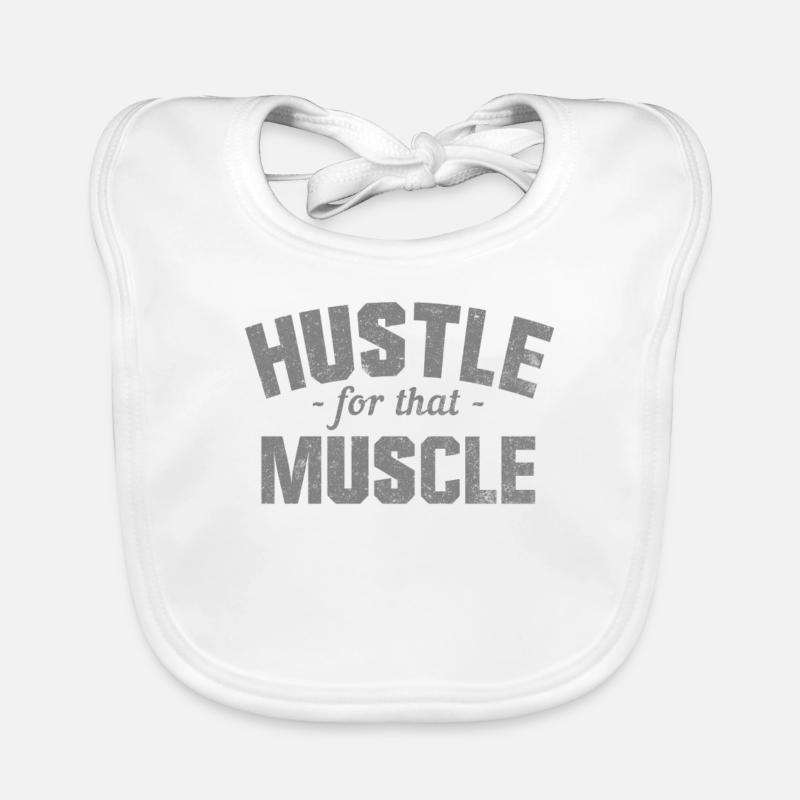 Hustle For Bodybuilder Muscle Bavoir bio Bébé