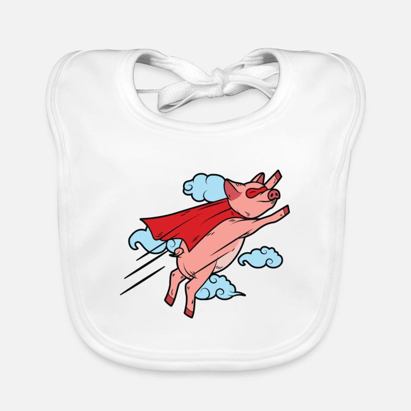 Super cochon volant Super cochon volant Bavoir bio Bébé