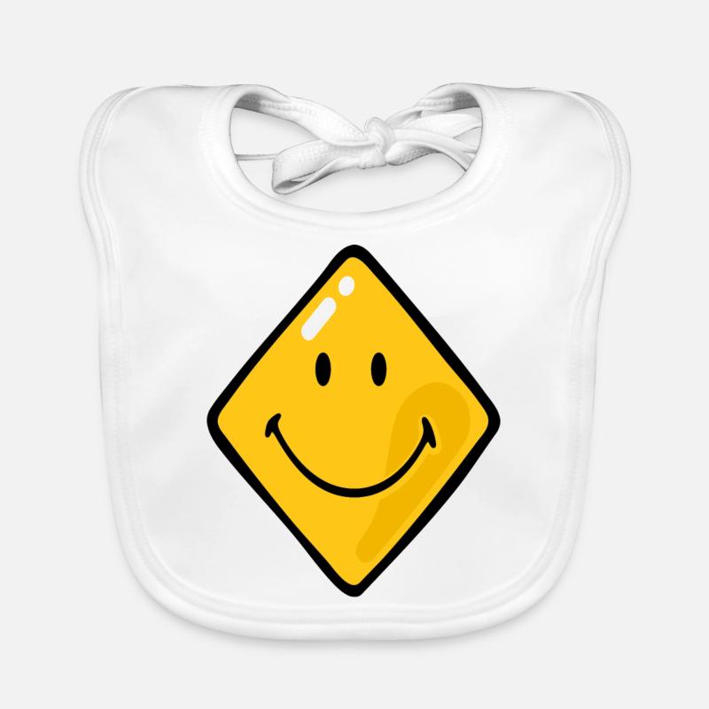 Smiley Diamonds Bavoir bio Bébé