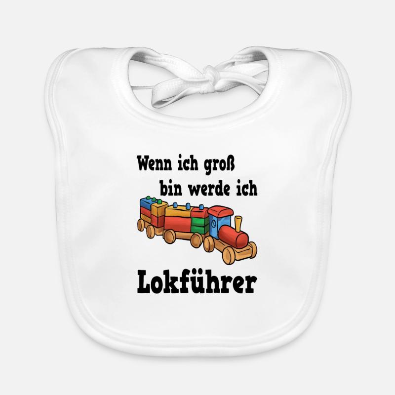 Wenn ich groß bin werde ich Lokführer Baby Bio-Lätzchen