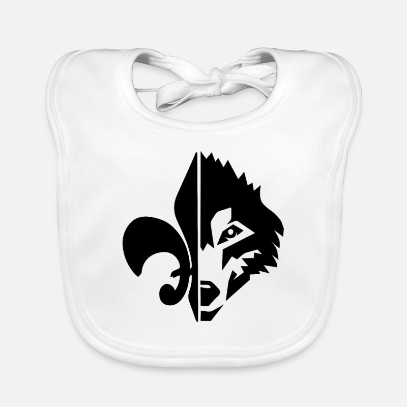 Scout Wolf Woelflinge - Bavoir bio Bébé - blanc