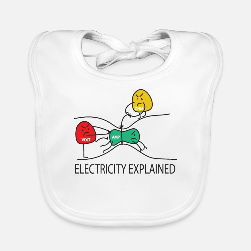 Electricity Explains Funny Organic Baby Bibs
