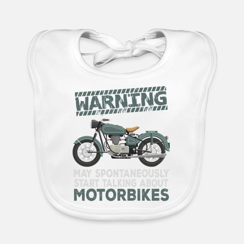 Warnung Motorräder Baby Bio-Lätzchen