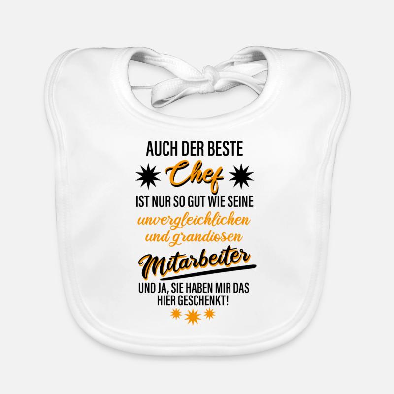 Der Beste Chef Der Welt - Baby Bio-Lätzchen - Weiß
