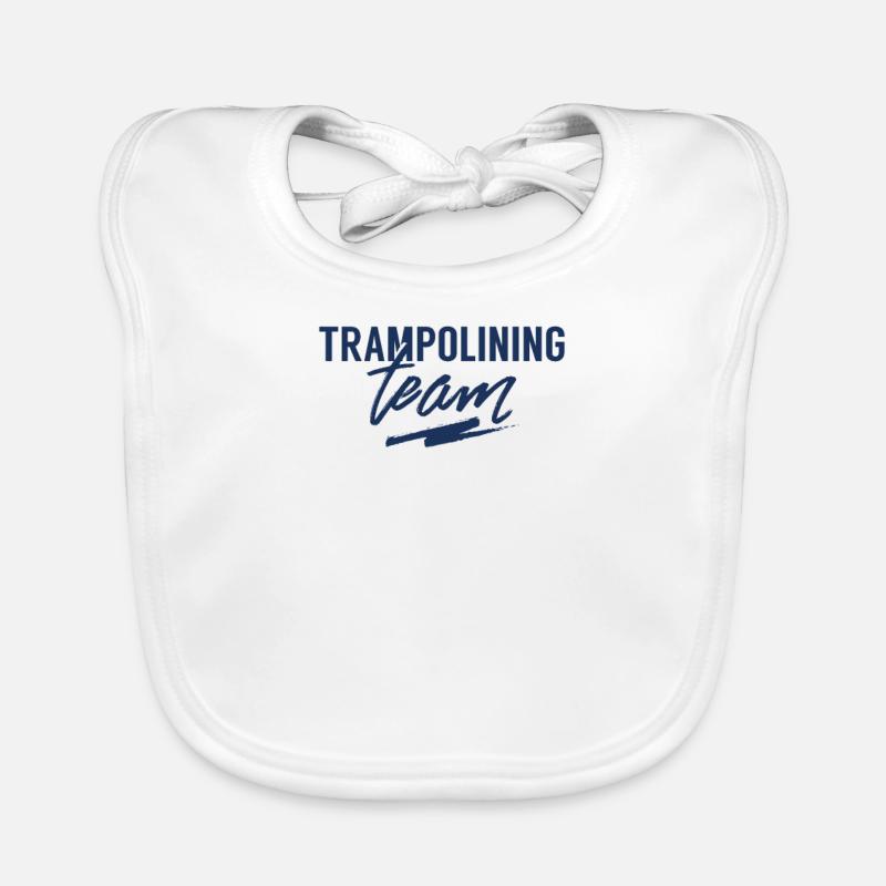 Trampoline de sauteur sur trampoline Turner Springer - Bavoir bio Bébé - blanc