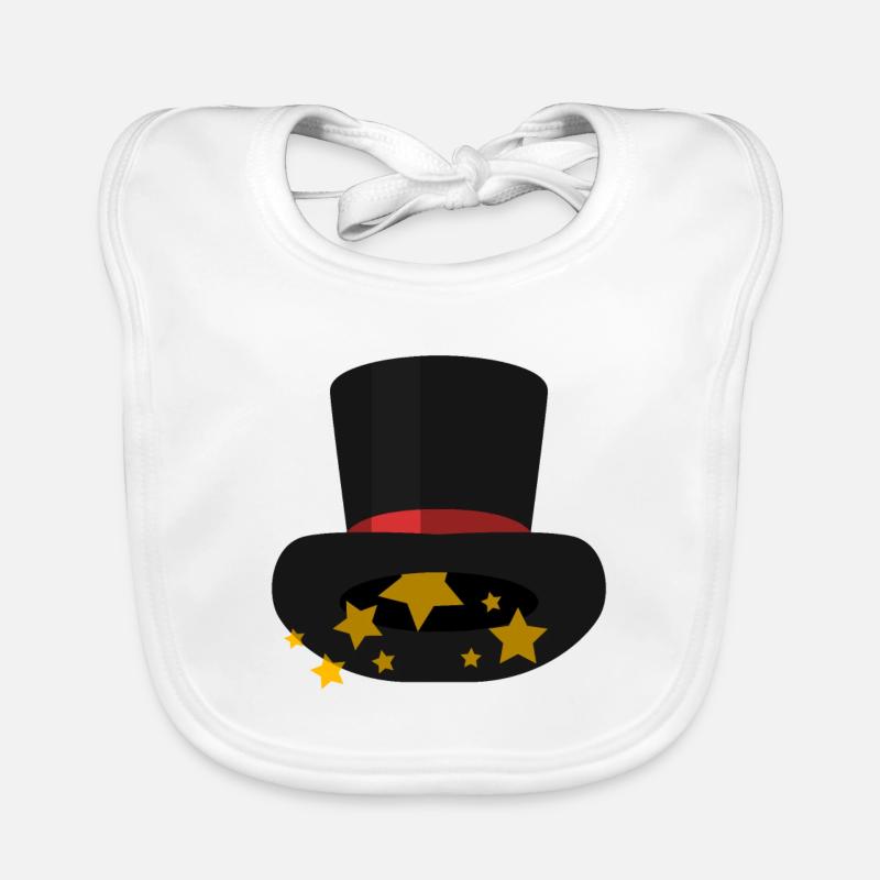 Magic Hat Cylinder Cylinder Hat Wizard Organic Baby Bibs