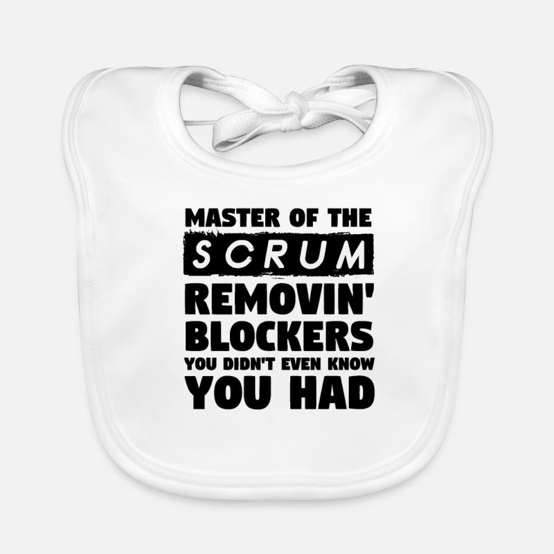 Scrum Master Removing Blockers Organic Baby Bibs
