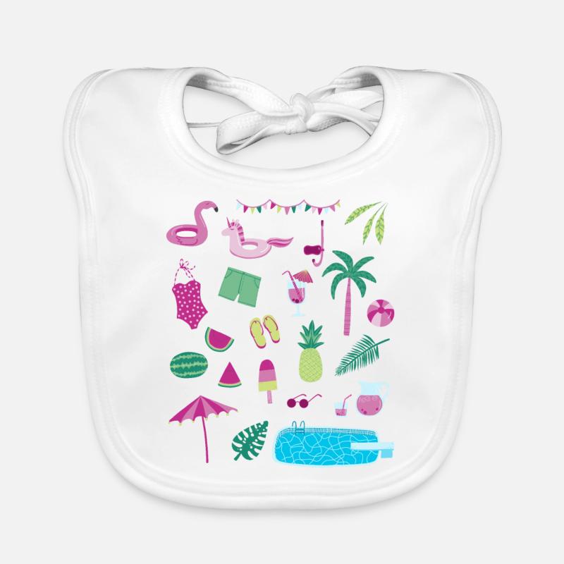 Fête de la piscine Bavoir bio Bébé