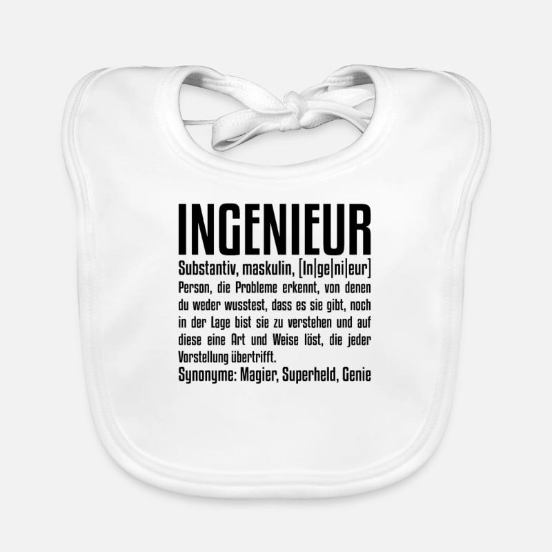 Définition d'ingénieur | Technologie de l'ingénierie informatique - Bavoir bio Bébé - blanc