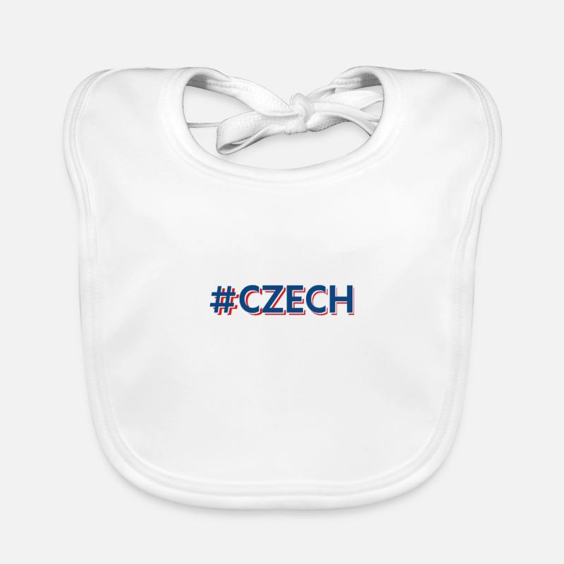 Czech Hashtag Tchèque Tchèque Tchèque Bavoir bio Bébé