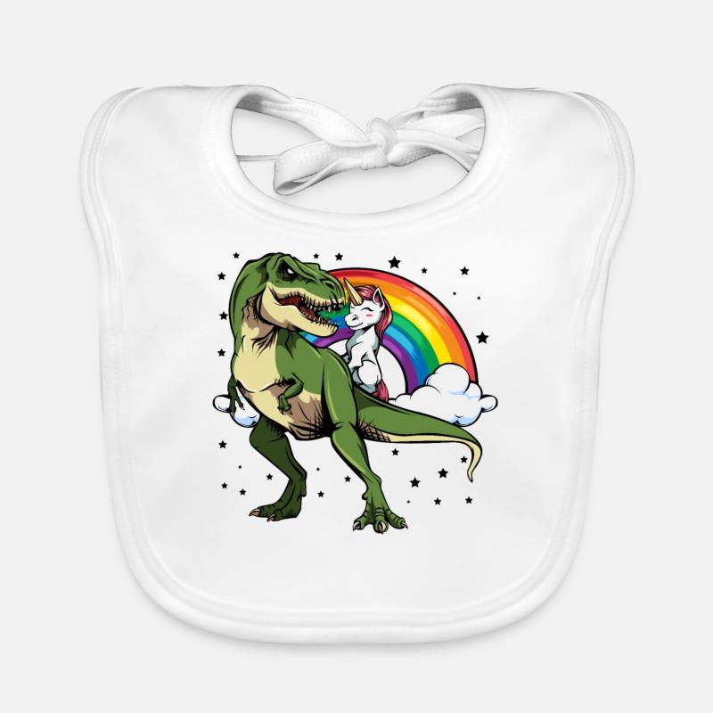 Licorne - Bavoir bio Bébé - blanc