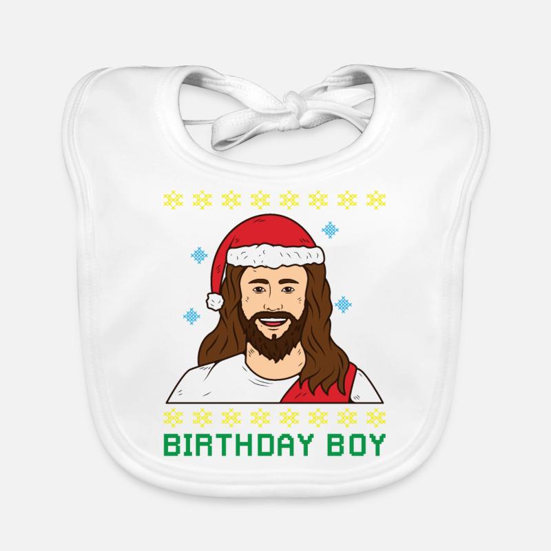 JOYEUX D'ANNIVERSAIRE Jésus moche Noël Bavoir bio Bébé