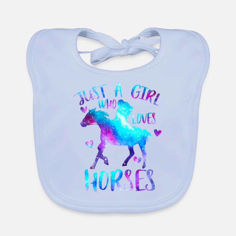 Nur ein Mädchen, das Westernpferde liebt Baby Bio-Lätzchen