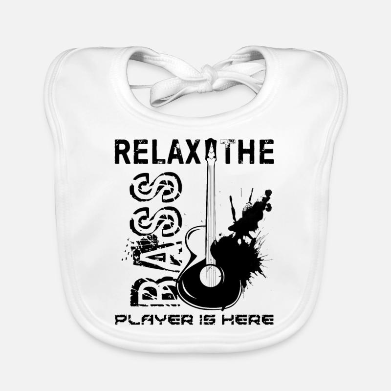 Bass Guitar Organic Baby Bibs