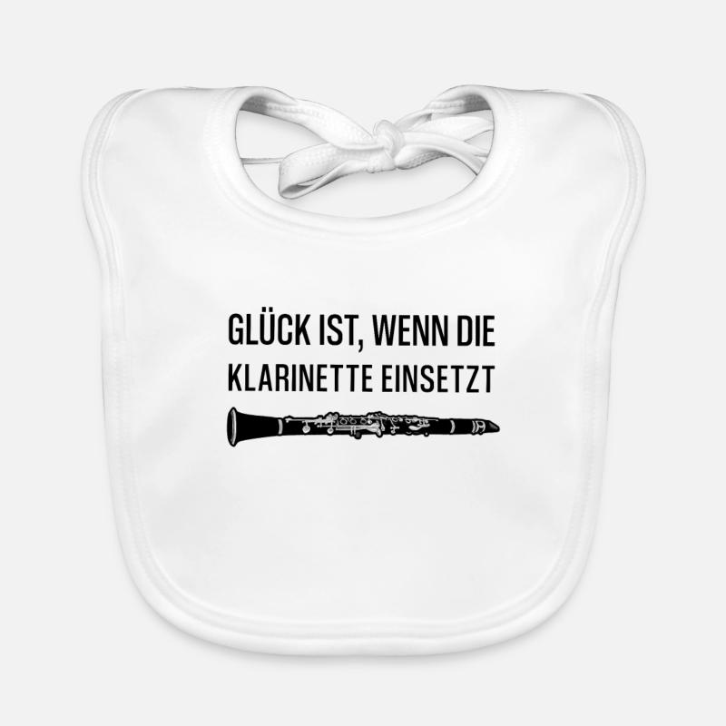 GLÜCK IST, WENN DIE KLARINETTE EINSETZT Baby Bio-Lätzchen