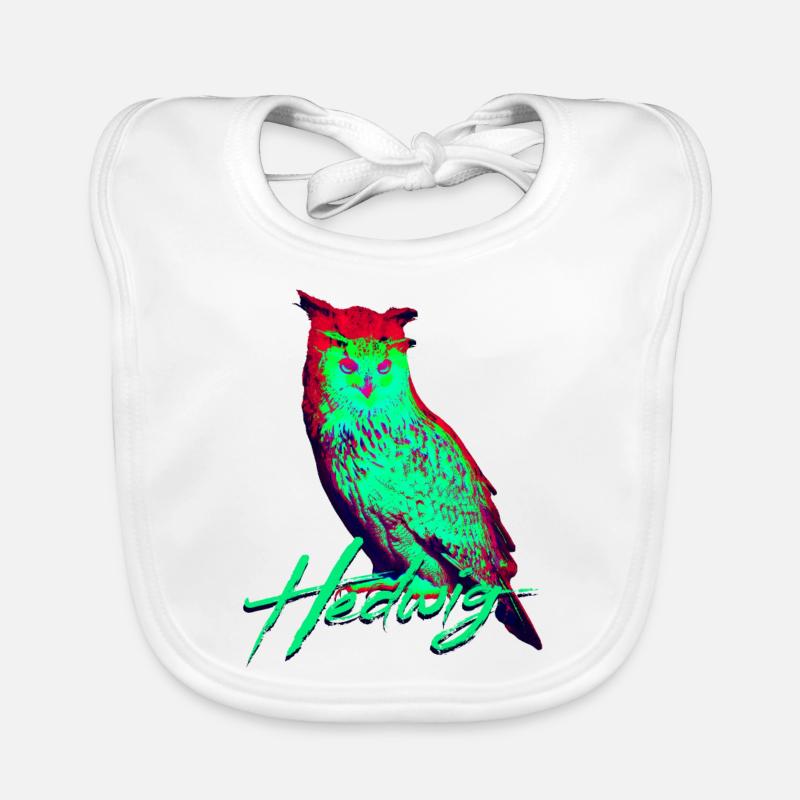Hedwig Owl - Bavoir bio Bébé - blanc