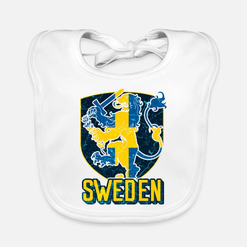 Drapeau de la Suède Bavoir bio Bébé