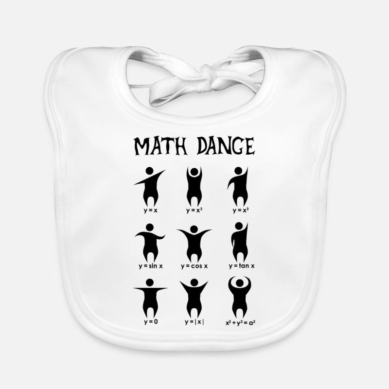 Math Dancing Funny Organic Baby Bibs