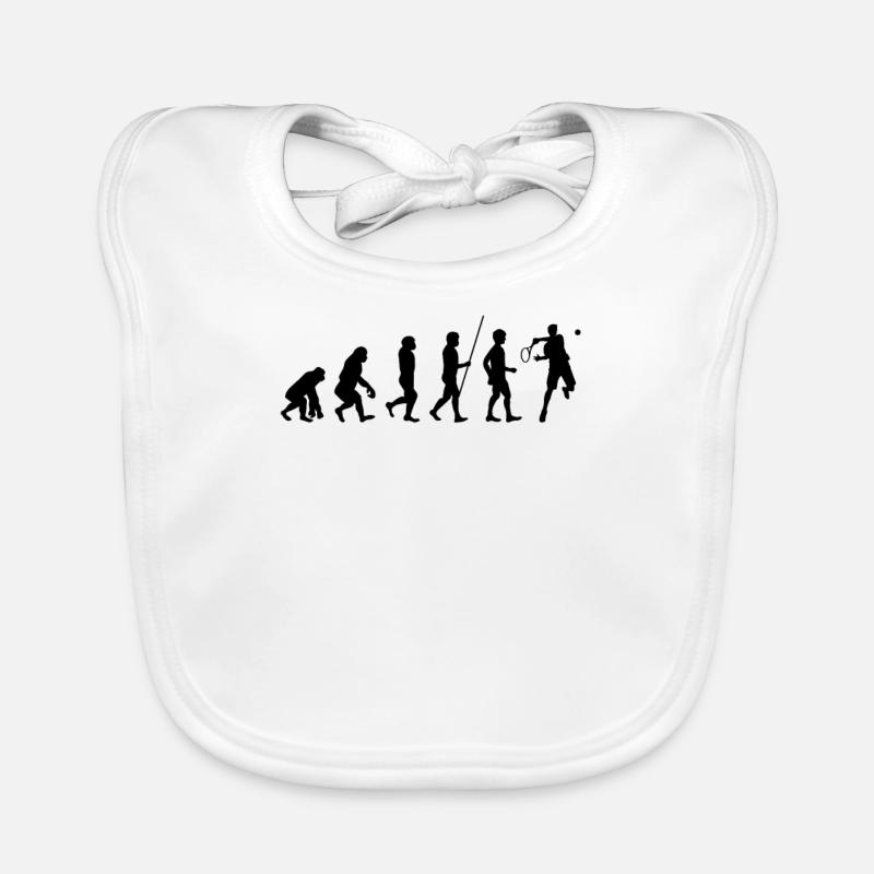 Tennis evolution gift Organic Baby Bibs