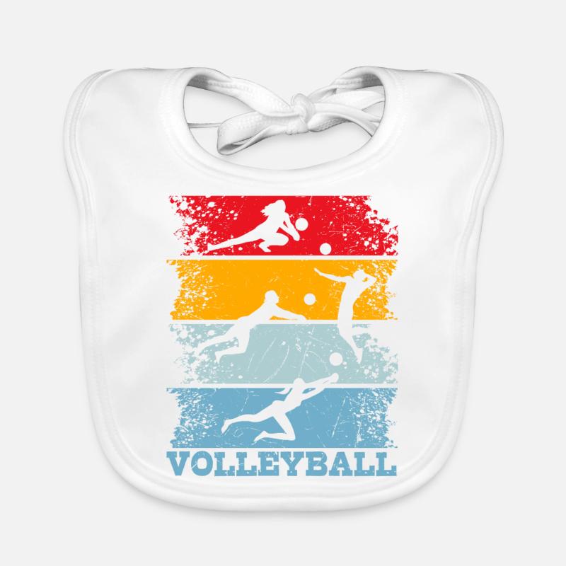 Volleyball - Baby Bio-Lätzchen - Weiß