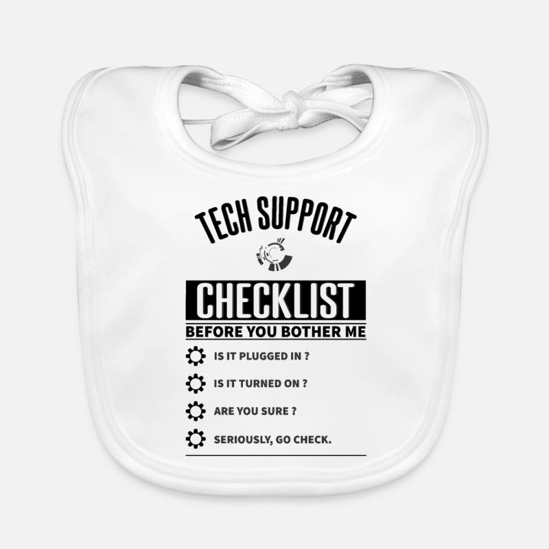 Tech Support Checklist Lustig Baby Bio-Lätzchen