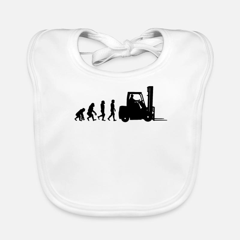 Evolution truck drivers Organic Baby Bibs