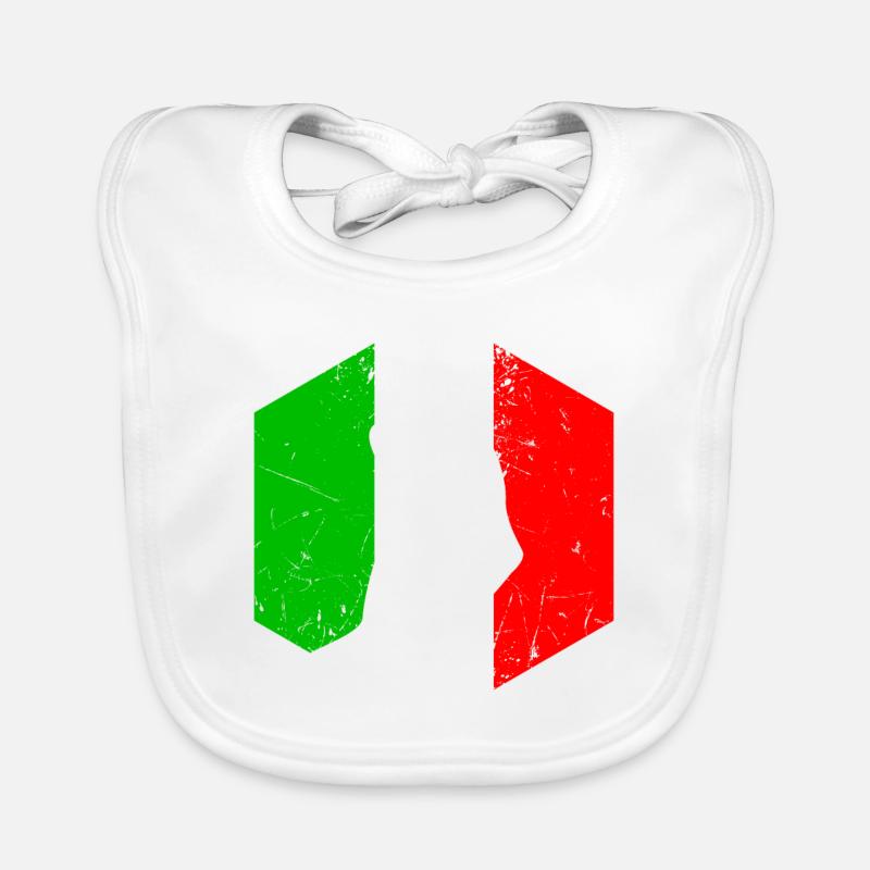 Italian flag with typical hand gesture Organic Baby Bibs