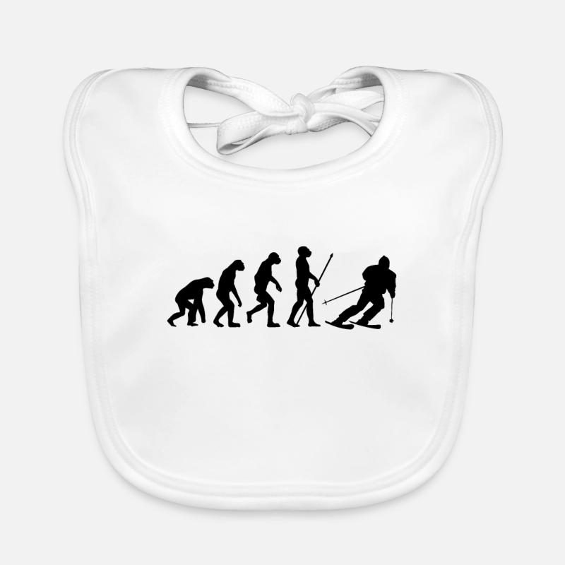 Skifahrer Evolution Baby Bio-Lätzchen