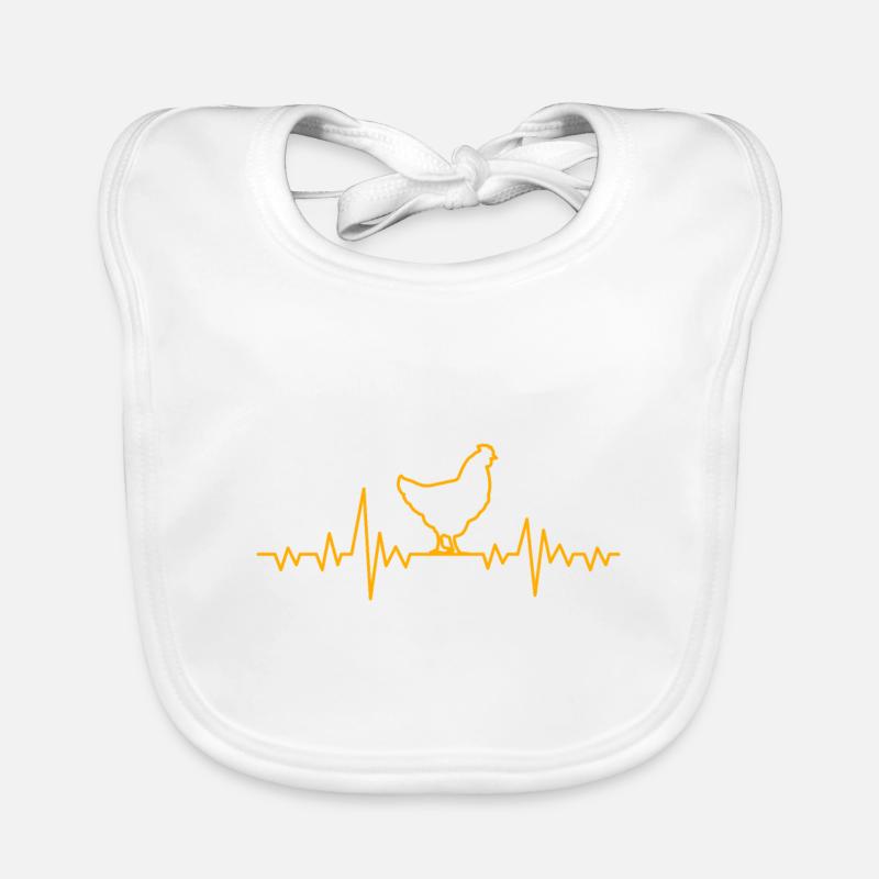 Battement de coeur de poule Bavoir bio Bébé
