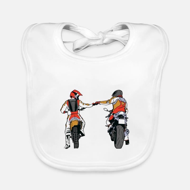Motorradfahrer geben sich eine Ghetto Faust Baby Bio-Lätzchen