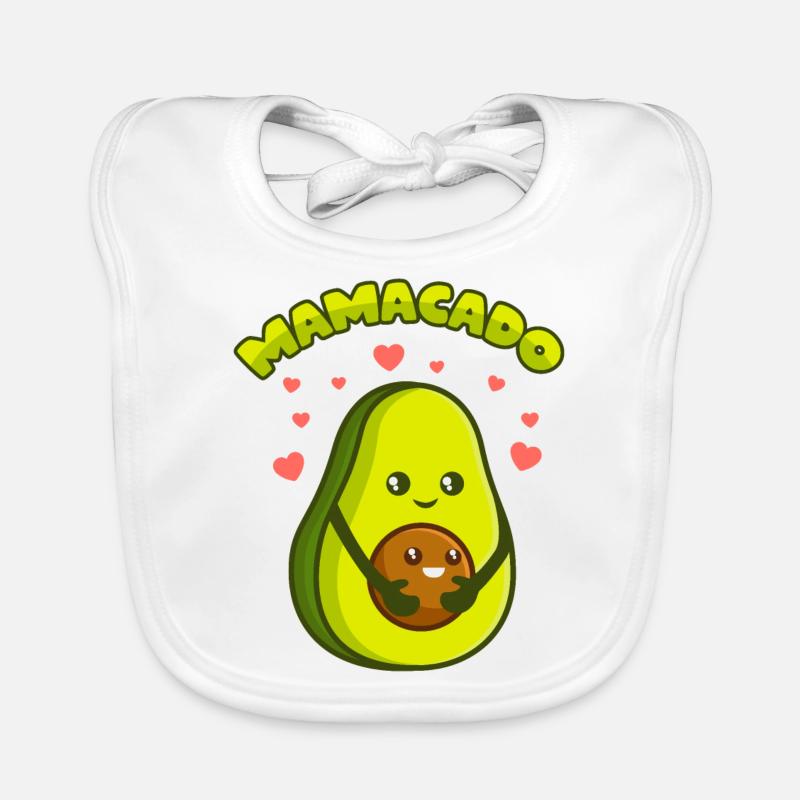 Mamacado Avocado Mama enceinte - Bavoir bio Bébé - blanc