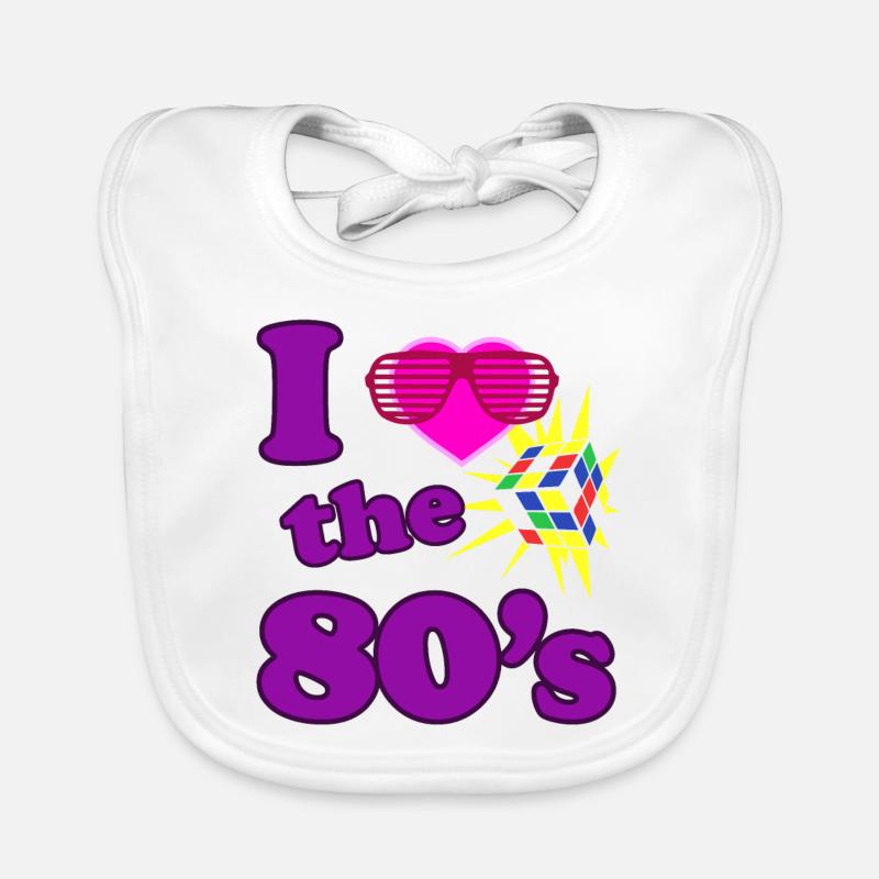 80er Jahre Kostüm Retro Baby Bio-Lätzchen
