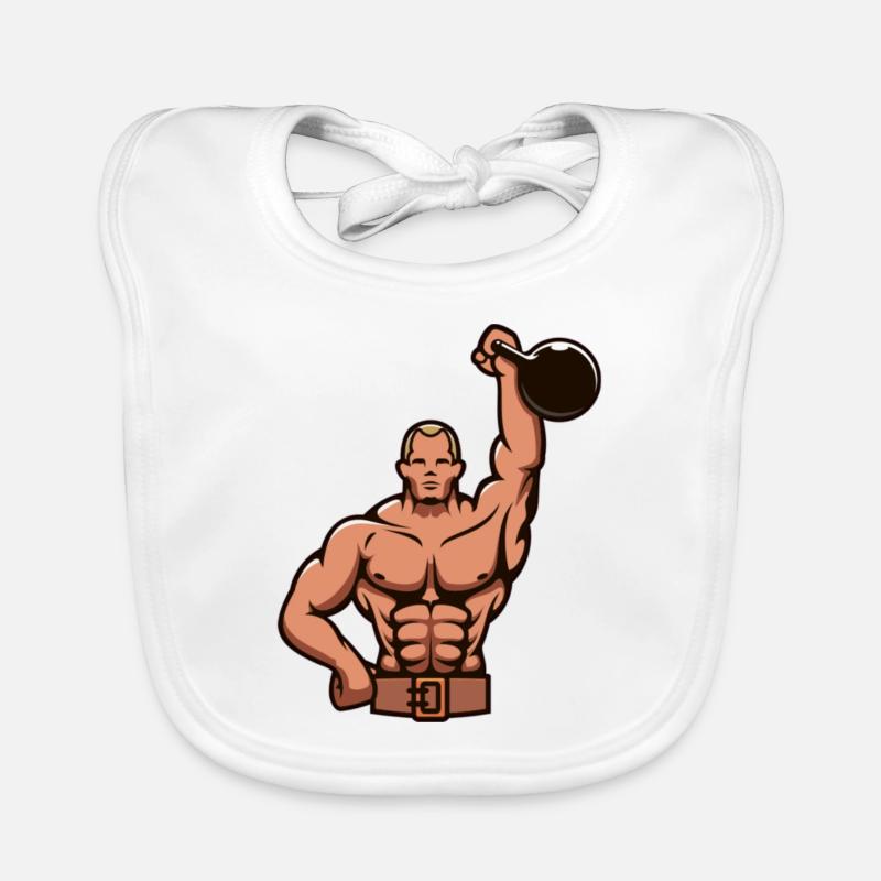 body builder Organic Baby Bibs