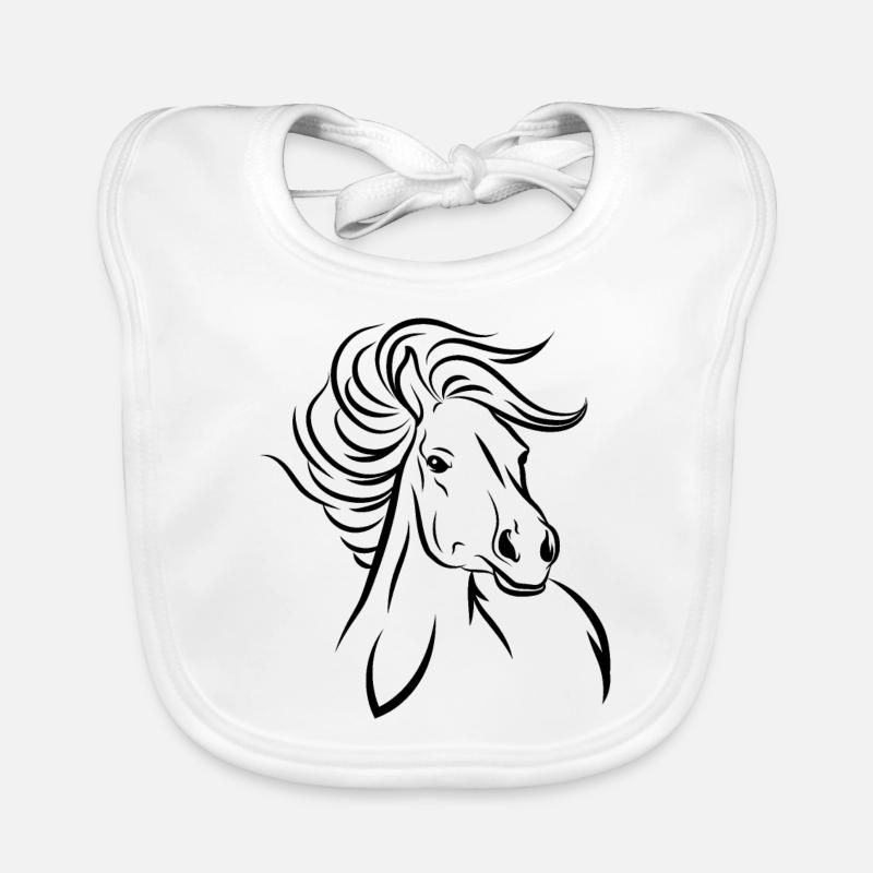 Cheval cheval Bavoir bio Bébé