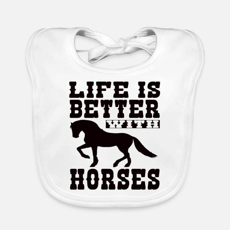 horses Organic Baby Bibs