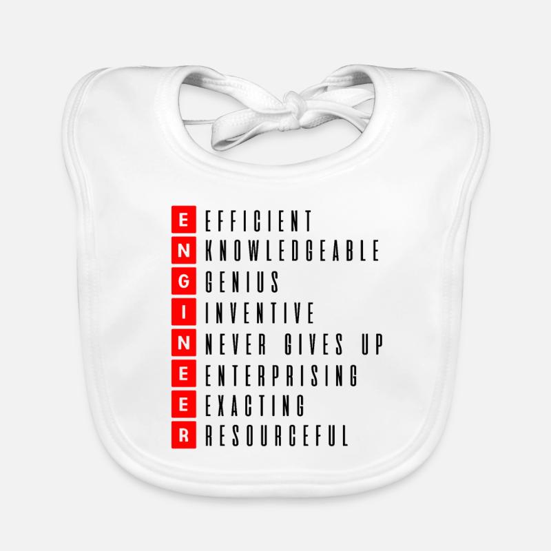 Engineer engineer genius wizard warlock Organic Baby Bibs