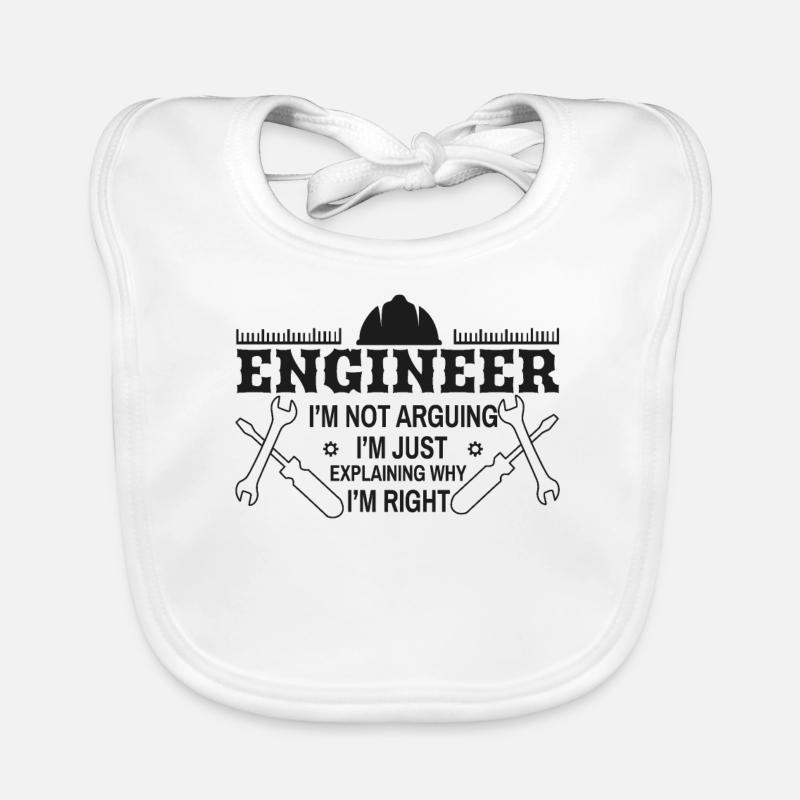Engineer arguments funny Organic Baby Bibs
