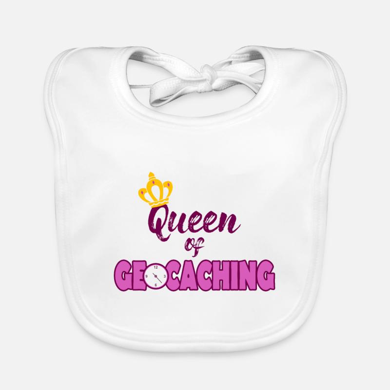 Geocaching Queen Organic Baby Bibs