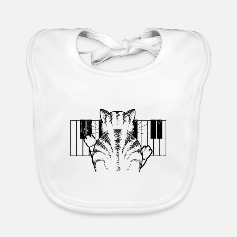 Chat de piano Bavoir bio Bébé