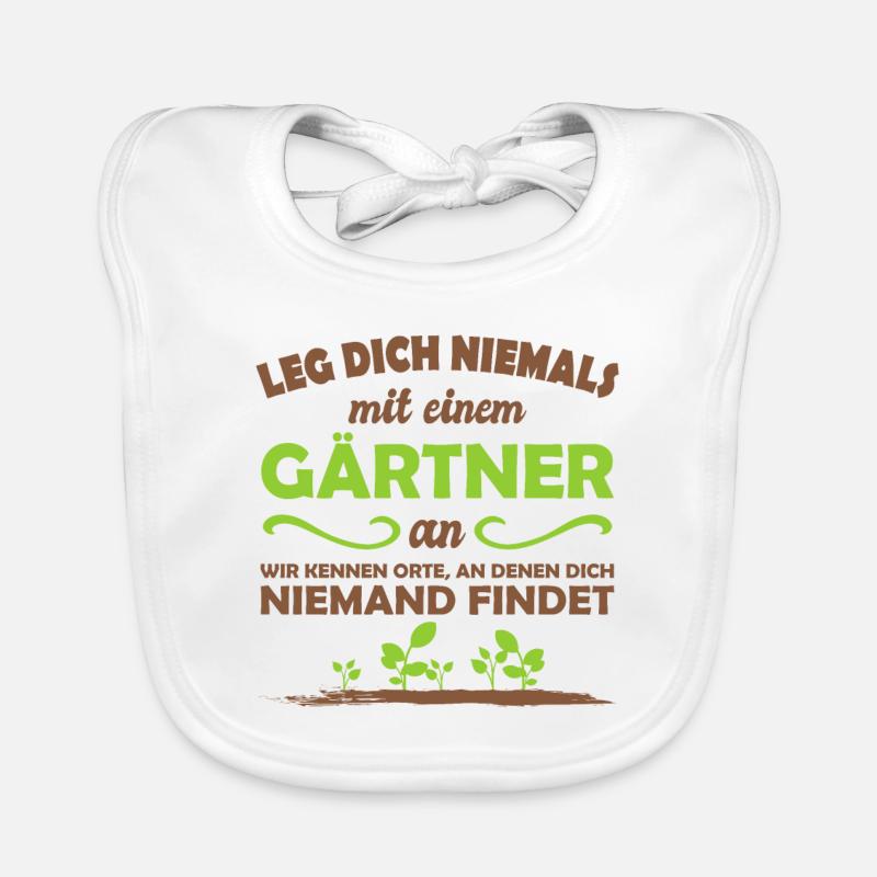 Gärtner - Baby Bio-Lätzchen - Weiß