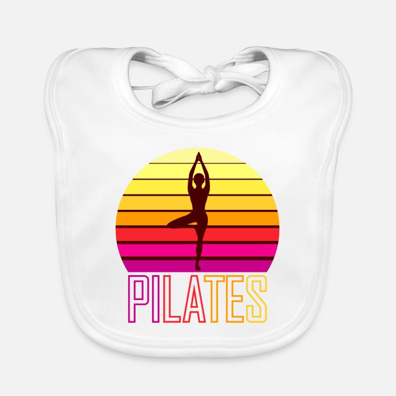 Pilates - Bavoir bio Bébé - blanc