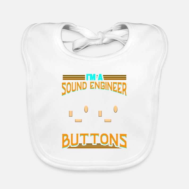 Sound engineer mixing console sound engineering sound engineer Organic Baby Bibs